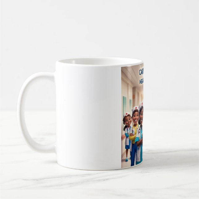 Corazón de la taza de sanación: Inspire positivida (Izquierda)