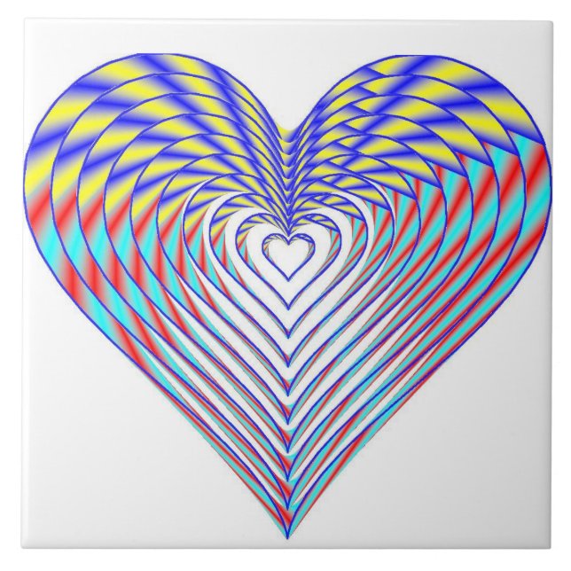 Corazón de la teja del arco iris (Frente)