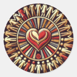 Corazón de la Unidad: Weltfrieden - Pegatina Mundi