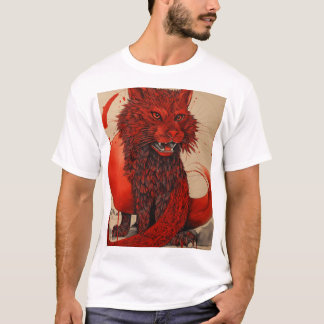 "Corazón de León: Camiseta feroz e intrépida"