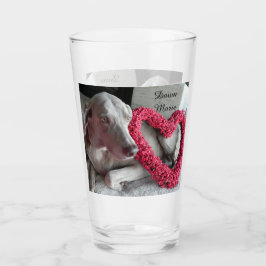 Corazón de lluvia personalizada - Cristal de perro