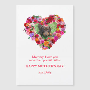 Corazón de los Rosas del Día de la Madre con foto
