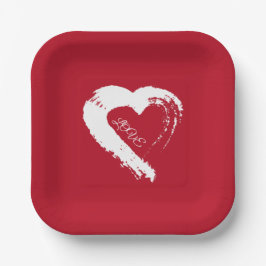 Corazón de Luna de Plato de Papel