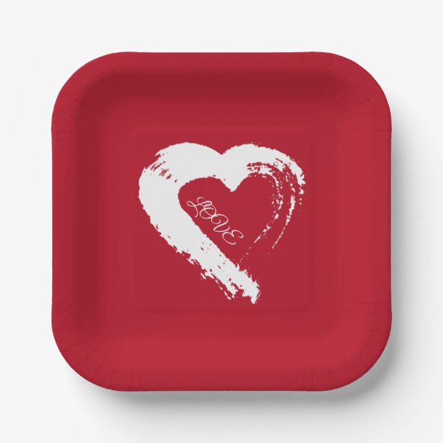 Corazón de Luna de Plato de Papel  (Anverso)