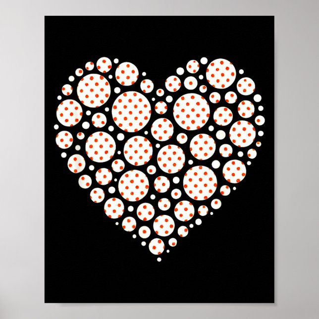 Corazón de lunares - arte de patrón de amor (Frente)