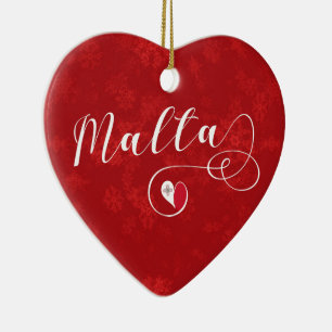 Corazón de Malta, adorno de árbol de Navidad, malt
