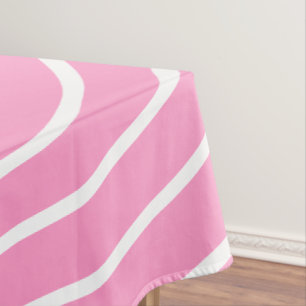 Corazón de manteles rayados de color rosa blanco -