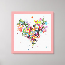Corazón de mariposa - Impresión de lienzo - SRF