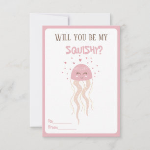 Corazón de medusas rosadas en el aula de San Valen