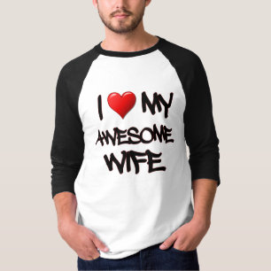 Corazón de mi asombrosa esposa camiseta