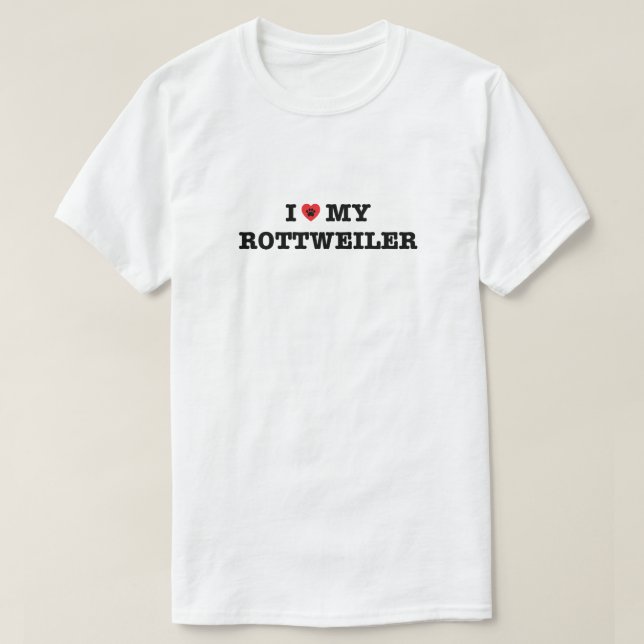 Corazón de mi camiseta de Rottweiler (Diseño del anverso)