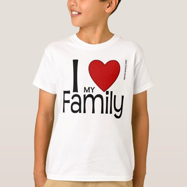 Corazón de mi camiseta familiar (Anverso)