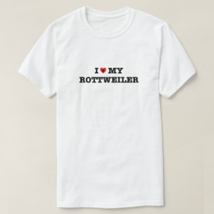 Corazón de mi camiseta Rottweiler