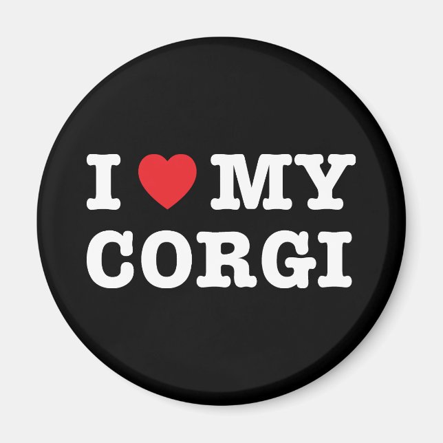 Corazón de mi imán Corgi (Frente)
