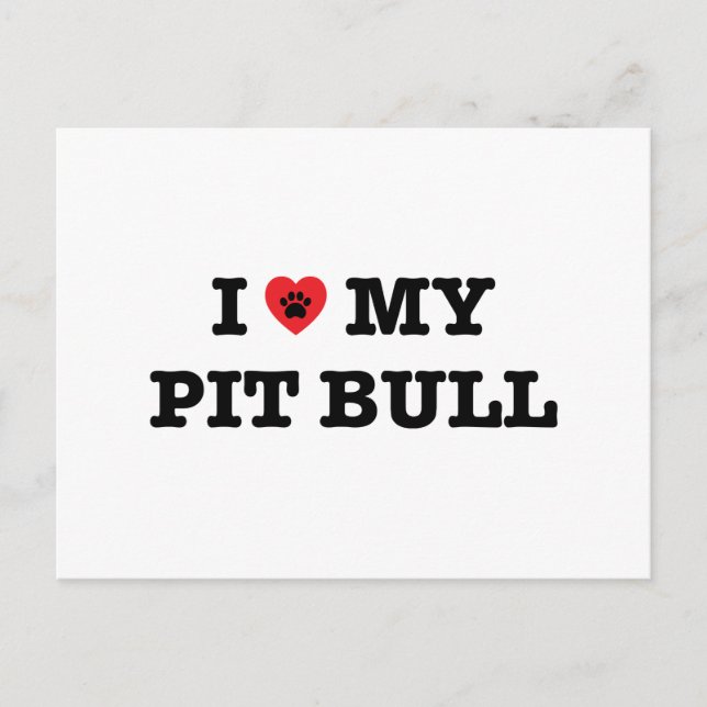 Corazón de mi postal de Pitbull (Anverso)