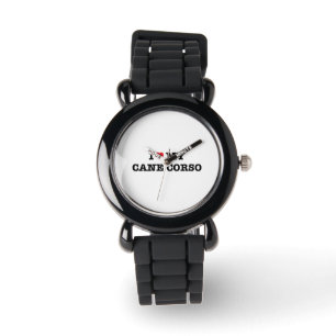 Corazón de mi reloj de pulsera de cane corso