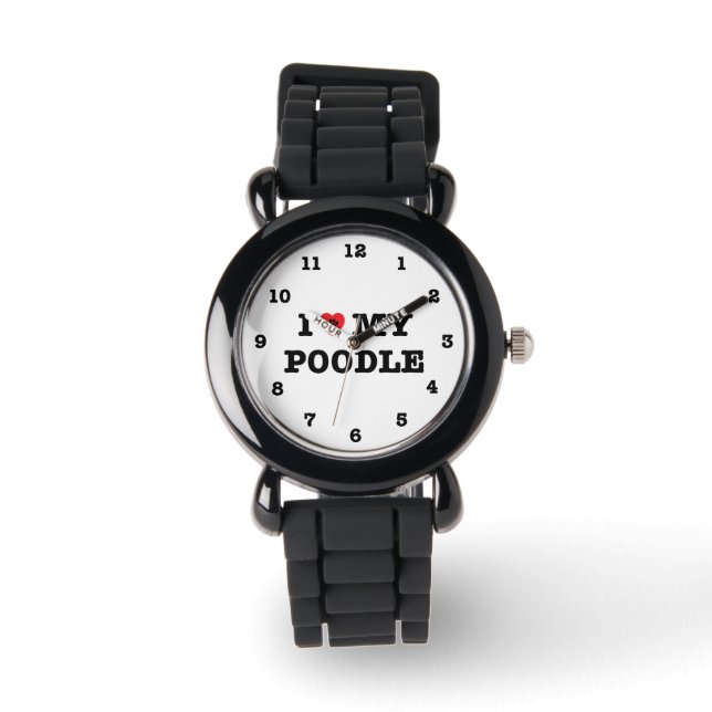 Corazón de mi reloj de pulsera de caniche (Anverso)