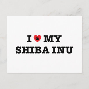 Corazón de mi tarjeta postal Shiba Inu