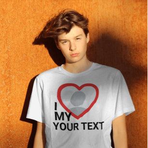 Corazón de mis camisetas de texto con fotos de per