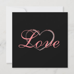 Corazón de moda gris caligrafía amor boda