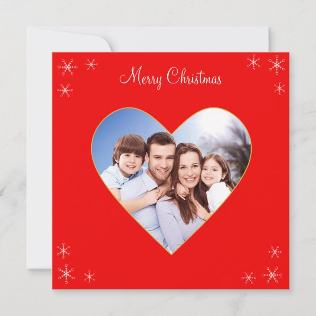 Corazón de Navidad de Familia Personalizado (Anverso)
