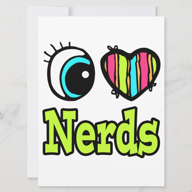 Corazón de ojos brillante me encantan los nervios (Anverso)