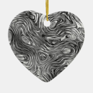 Corazón de ornamento de huellas de hongos