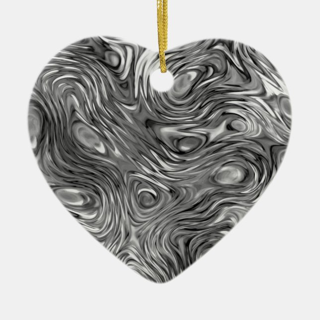 Corazón de ornamento de huellas de hongos (Frente)