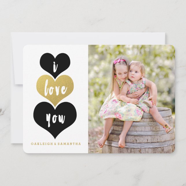 Corazón de oro dulce | Tarjeta fotográfica el día  (Anverso)