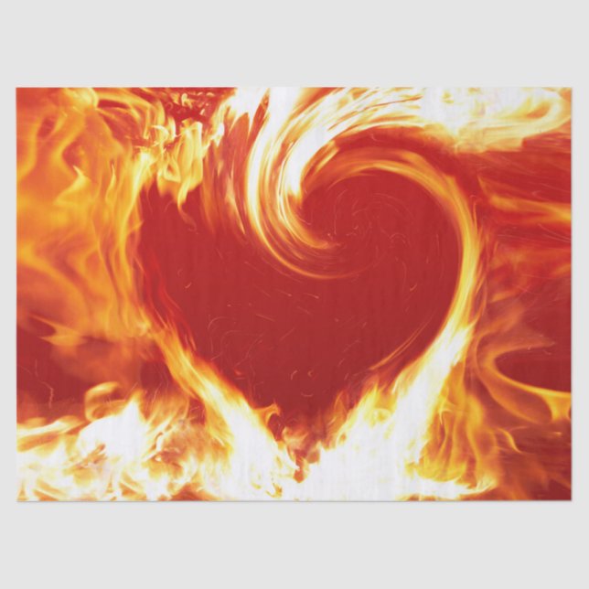corazón de papel de tejido de fuego (Anverso)