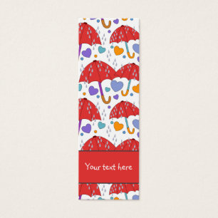 Corazón de paraguas colorido y raindrop Marcador