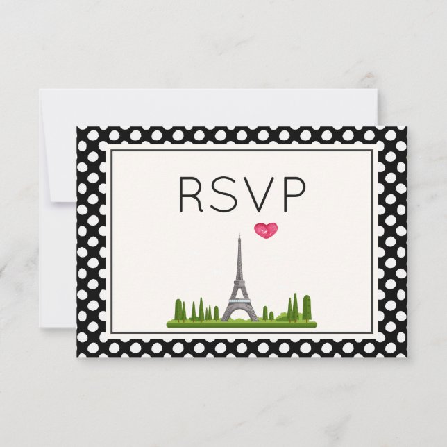 Corazón de París con Torre Eiffel RSVP (Anverso)