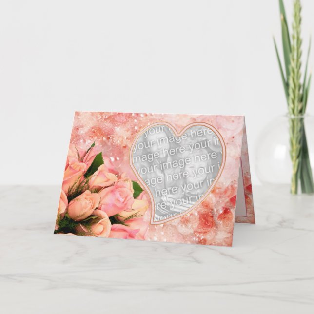 Corazón de Pétalos de Rosa - Plantilla (Anverso)