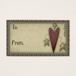 Corazón de primo de país - Etiqueta de regalo