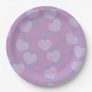 Corazón de Purpurina   Platos de Cumpleaños Corazó