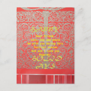 Corazón de Purpurina Rojo y Dorado: Feliz Navidad