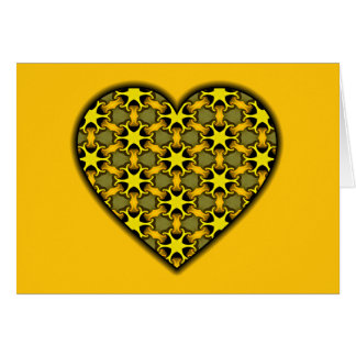 Corazón de ráfaga cósmica amarillo
