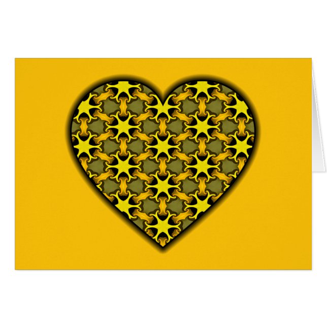 Corazón de ráfaga cósmica amarillo (Anverso (Horizontal))