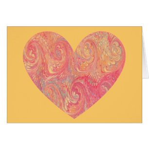 Corazón de remolino rosado enmarañado