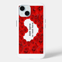 Corazón de Rosas Rojas. Agregar nombre o texto