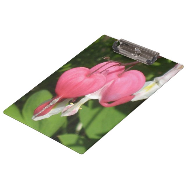 Corazón de sangrado floral - Portapapeles Acrílico (Angular)