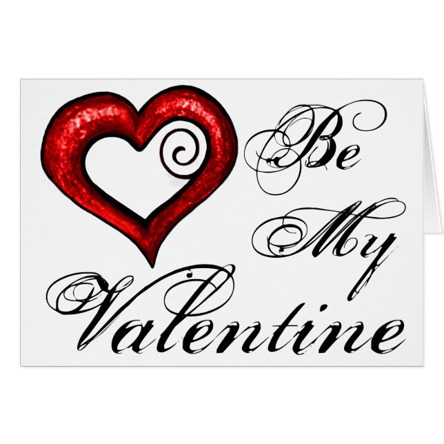 Corazón de Swirl Rojo (Anverso (Horizontal))