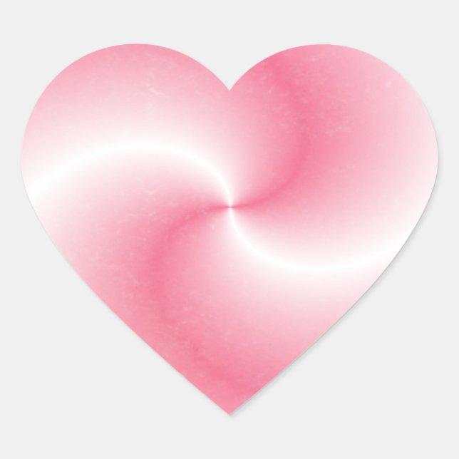 Corazón de Swirl Rosa - Pegatina (Anverso)