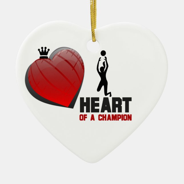 Corazón de un ornamento del voleibol de las (Frente)