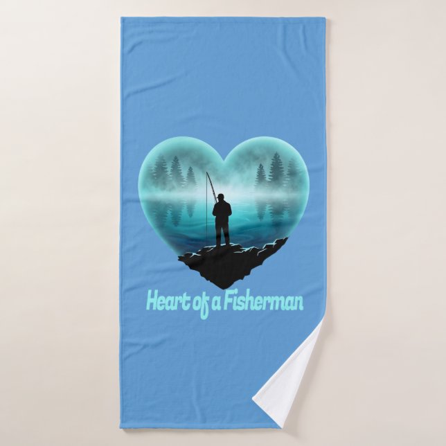 Corazón de un pescador (Toalla de baño)