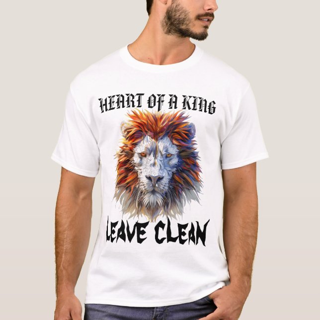 Corazón de un Rey - Camisetas con fuerza de león (Anverso)