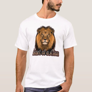 Corazón de una camiseta de los hombres del león