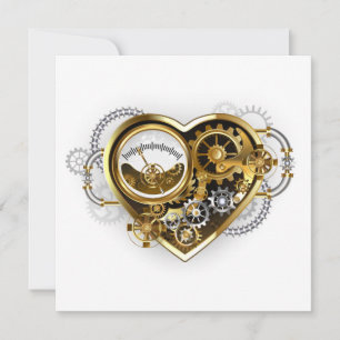 Corazón de vapor con un manómetro