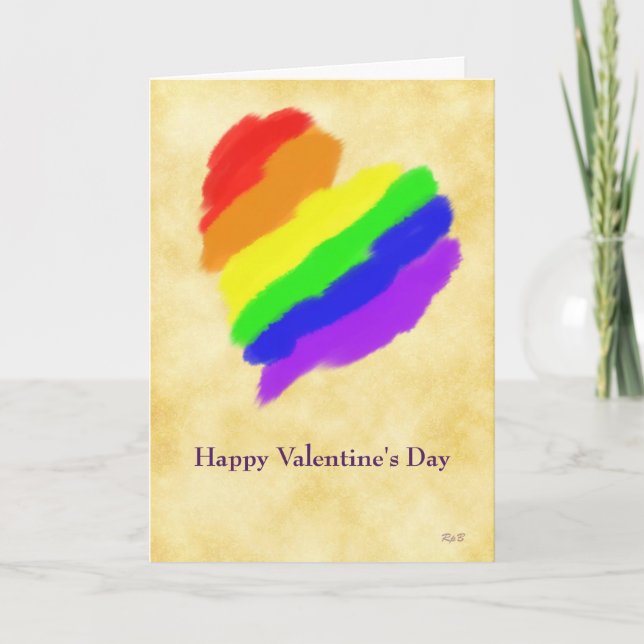 Corazón del arco iris: Tarjetas del día de San (Anverso)