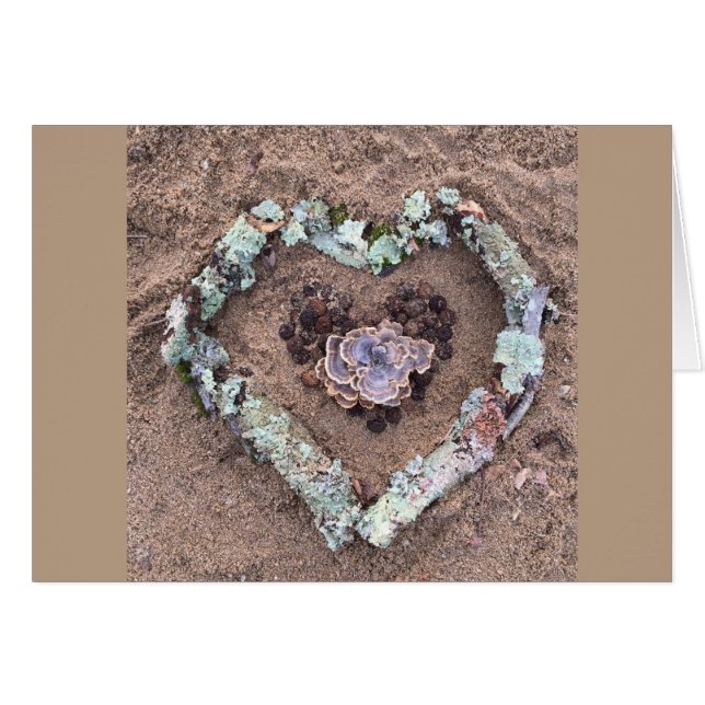 Corazón del arte de la naturaleza del invierno (Anverso (Horizontal))